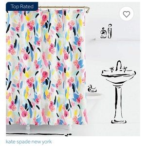 Kate Spade Paintball Shower Curtain + KS Hooks